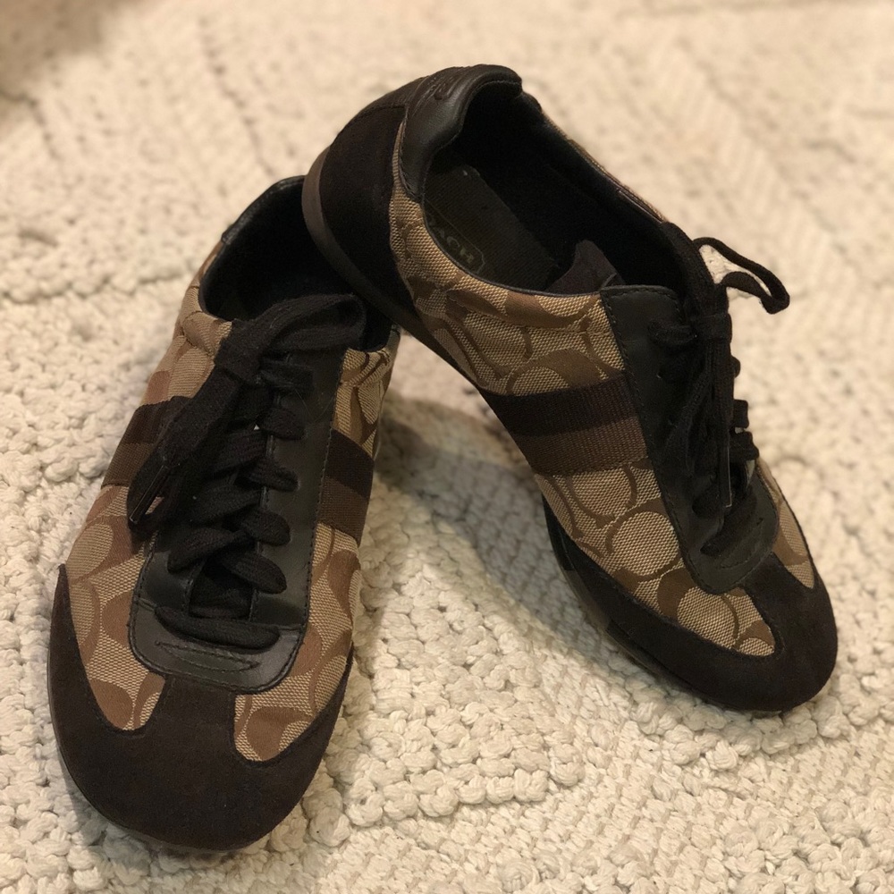 Brown Coach Tennis Shoes sz 7